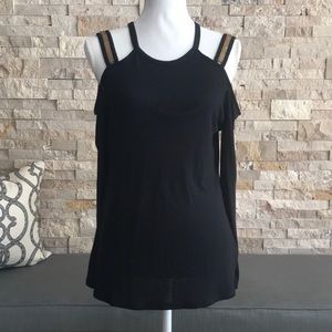 Rock & Republic Long Sleeve Cold Shoulder Top NWOT